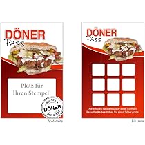 2500 Bonuskarten Treuekarten Döner Kebap Pass Dönerpass Bonuskartenstempel v2