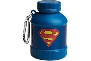 ‎SMARTSHAKE SmartShake Whey2Go Funnel, Protein Box, Aufbewahrungsbox, 110 ml, DC Supermann