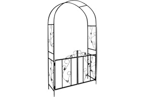 Deuba ROSENBOGEN Tor Rankgitter Rankhilfe Gartentor Pergola Spalier Rosen Bogen Metall