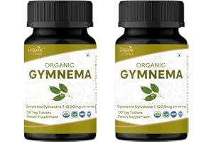 ORGANIC SPREE GYMNEMA 120 Tablets | Gymnema Sylvestre (Gymnema) | USDA Organic Certified | Organic and Natural - Pack of 2