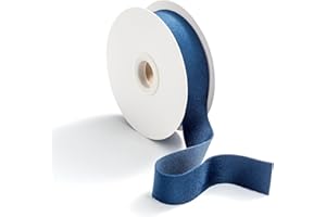 CHUQING Cinta azul ancha de terciopelo para regalo, 9 m x 2,5 cm