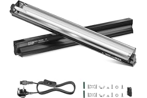 GlowUp 24W T5 UVB Light Reptile kit-10.0 UVB Lighting Combo Kit, 22-Inch/57.6cm Reptile Light Fixture with Fluorescent Tube for Vivariums, Desert Reptiles, Bearded Dragons, Lizards, Snakes