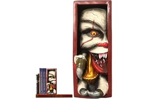 Halloween Peeping Bookshelf | Amazing Bookends for Desk Interesting,Book Organizer Book Stand Craftsmanship for Books Movies CDs Video Games Joberio