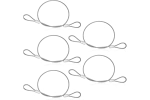 INNOHHUSTLE 5 Pack Outdoor Travel Security Cable Lock 30 cm Luggage Lock Safety Cable Stainless Steel Safety Cables Security Wire Rope with Double Loop for Padlock Motorcycle Helmet Luggage(2mm Thickness)