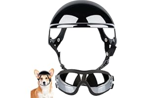 Protection des Yeux pour Chiens - Tête d'compagnie Respirante réglable avec Lunettes - Lunettes Soleil colorées pour la Conduite, la Moto, la Marche, la tête pour Les Petits Chiens Zankie