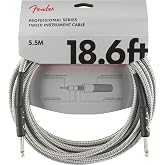 Fender Professional Series Instrument Cable, Tweed 5.5 Metre - White Tweed Enstr&uuml;man Kablosu
