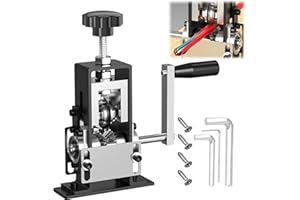 WLIHAHANCP Macchina Spellacavi Elettrici Professionale, Spelacavi Elettrica Manuale, Pinza Spelafili Elettrico Manovella da 1 a 25 mm, Strumento Spellafili, per Riciclaggio dei Rifiuti di Rame Riciclare Filo