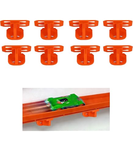 Custom Bundle Hot Wheels Hot Wheels Track Builder – Lot De 10 Connecteurs Orange – 24″ – Neuf – Agrandissez Votre Circuit