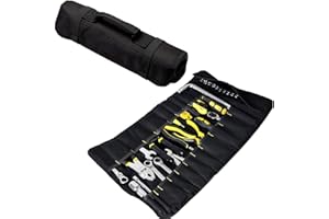 Copechilla bolsa herramientas enrollable portátil 22 bolsillos con 1 llaver bolsillo-15 agujero,600D Oxford impermeable doble capa engrosamiento,59X36CM, bolsa portaherramientas para reparar coche