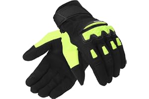 Royal Enfield Urban Hustler V2 Riding Gloves 100% Polyester Air Mesh for Ventilation | TPR Knuckle Protectors | Microsuede Grip Patch | Poly Stretch Fabric for Better Flexibility NEON Green 2XL 24CM