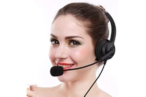 Broco Mute Funzione Call Center Cuffie USB Noise Cancelling Cuffie USB Call Center con Microfono