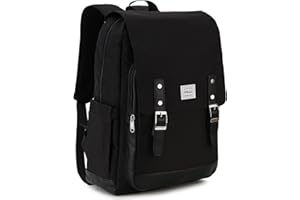 RAVUO Mochila Hombre Casual, Vintage Mochila de Viaje para Ordenador Portatil 15.6 Pulgadas Elegante Mochila Escolar para Universiteria Colegio Trabaja,Nergo