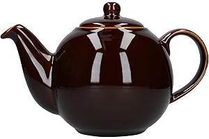 London Pottery Teapot with Strainer, Rockingham Brown, 6 Cup (1.2 litre)
