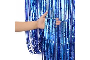 WS UK 2m/2.5m/3m Foil Door Curtain [2m, Blue]