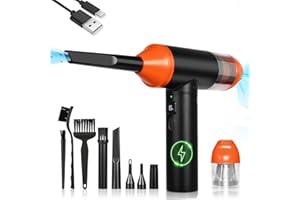 SUBOSI 110 000 obr./min 3 w 1, dmuchawa na sprężone powietrze, najmocniejsza elektryczna dmuchawa do kurzu, 3 biegi Air Duster o wysokiej wydajności, 13000 Pa, mini odkurzacz, czyszczenie klawiatury