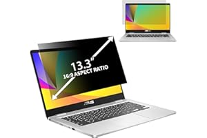 PHIMOOS Laptop Privacy Screen 13.3 Inch for Hp/Dell/Acer/Lenovo/ThinkPad/Samsung/Asus/Sony, Removable 16:9 Aspect Laptops Privacy Shield, Anti-Blue Light, Anti-Glare 13.3 Inch Laptop Filter