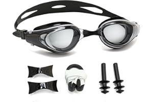 WAVE Occhialini da nuoto Miopi, No Leakage, Anti appannamento, Protezione UV Nearsighted Swimming Goggles