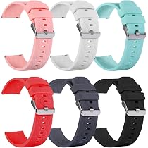 RuenTech Metallarmband Für Smartwatch 1,85" - Edelstahl-Armband, 22 Mm Breite, Passt Für Viele Modelle (Silber+Schwarz)