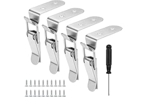 L&W LUCK 4 Piezas Cierre de Resorte,Cerradura de Palanca,Cerrojo de Palanca de Resorte,Corchete Traba para Caja de Herramientas, Cajón, Gabinete, Baúl (Estilo 1)