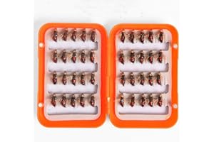 CHSEEO 40 Stück Angel-Fliegen Kunstköder Set Angel-Köder Fliegen Forellenköder Fliegen Fischen Köder Haken Perfekt zum Zander Angeln Barsch Forelle Dorsch Angelzubehör Angelset #1