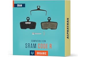 ALPHATRAIL MTB Pastillas de Freno para SRAM Code R RSC DB8 & Guide R I Resina I Duraderas Bikes y Bicicletas de montaña I 1 par de Pastillas de Freno de Disco orgánicas