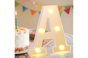 SRVILLG Light Up Letters, Glitter LED Letter Light, LED Alphabet Lights, Warm White Light Up Alphabet Sign, Gifts for Girls Women Party Birthday Decorations Night Light Christmas Valentine Decor (Letter-A)