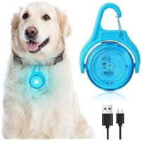 Luci per cani per passeggiate notturne, luce ricaricabile USB per animali domestici, luce collare per animali domestici, luce di sicurezza anti-caduta, luce notturna per cani da passeggio, luce