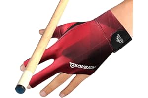 Fowybe Pool Glove,Professional Billiards Gloves 3 Fingers Pool Gloves | Anti Skid Billiard Glove Quick Drying Breathable Billiard Gloves for Men Women Left Hand