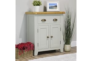Arklow Painted Oak Dovetail Grey Mini Sideboard/Living Room Storage