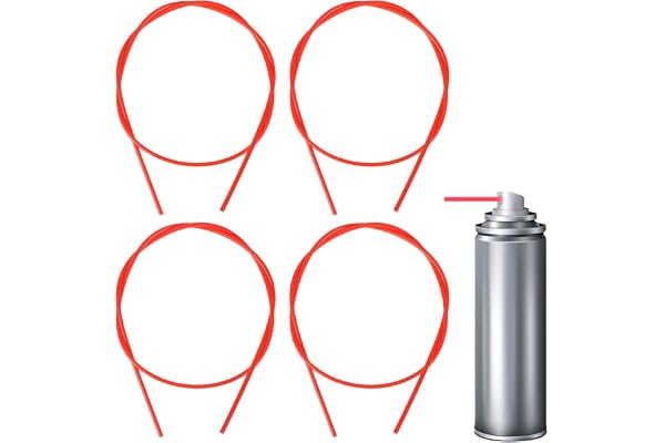 Tinoaly 12st Spraymunstycksrör, 50cm Flexibel Förlängningsrör för Sprayfärg Förlängningsslang av Plast för Billackering och M