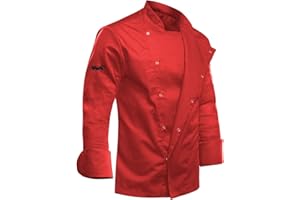 strongAnt - Giacca Cuoco Uomo Manica Lunga, Giacche da Chef Nero - Uniforme Made in EU | varietà di Taglie da S a 2XL