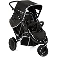Hauck Passeggino 3 Ruote Runner - Passeggino Ruote Grandi Gonfiabili - Nero/Giallo Neon & 2in1 Carrycot, Navicella 2 In 1 Convertibile In Copri-Gambe - 11