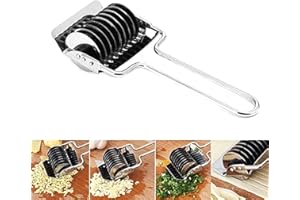LOVELEGIS Coupe-pâtes fraîches faites à la main - acier inoxydable - rouleau - coupe-pâtes fettuccine - nouilles - ustensile de cuisine - pâtes maison - largeur de pâtes 5 mm x 8 bandes - idée cadeau