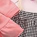 Koly Newborn Baby Clothing Sets Long-Sleeved Kids Girls Flower Bow Shirt Plaid Pant Set