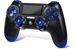 GENERIC Mando Inalámbrico para PS4, Controlador para PS4/Slim/Pro/PC, con clavija de audio, Vibración y Seis Ejes, Panel Táctil, Joystick para PS4