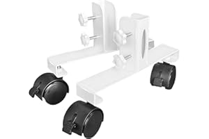 Coldfighting Standfüße für Infrarotheizung, geeignet für Heizplatten, Flachstrahler - für freistehende Nutzung Elektroheizung, Eisen Standfuß mit Räder, beweglich machen, Zubehör Weiß (2er Pack)