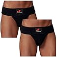 Just Rider Cotton Supporter Jockstrap with Cup Pocket Athletic Fit Brief for Gym and Fitness (Pack of 2) (2, Medium)