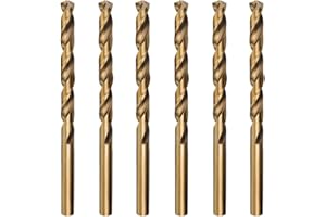 Misuyue 6pcs M35 Foret Cobalt Metal Hélicoïdaux, 3mm HSS Forets Meche Metal Professional pour Inox Alliage Alliage de Haute Température Titane Cuivre Fer