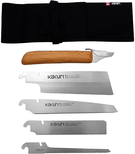 KAKURI 3.5" Azebiki Japanese Pull Saw - Double Edge Ryoba For Rip & Crosscut, Made In Japan