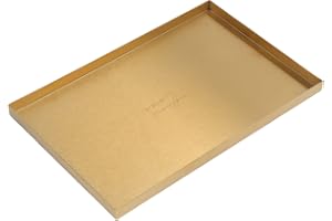 BuyWeek Smyckesbricka, rektangel kosmetisk bricka rostfritt stål serveringsbricka modern metall smycken maträtt förvaringspla