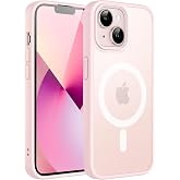 MADNOVA iPhone 13/14 İ&ccedil;in Telefon Kılıfı Magsafe ile Uyumlu Kamera Korumalı Mat Şeffaf G&ouml;r&uuml;n&uuml;ml&uuml; Telefon Kılıfı (pembe)