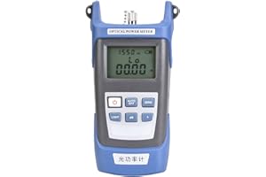 CAREDY Fiber Optic Cable Tester, Portable Optical Power Meter Optical Fiber Power Meter Tester Fiber Tools SC/FC/ST Connector 800-1700nm -70~+10db(Fiber Optical Power Meter)