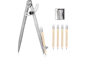 LALAGO Cyrkiel spiczasty 200 mm, cyrkiel z szybką regulacją 200 mm, zestaw do prac stolarskich, stolarskich
