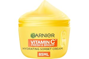 Garnier Vitamin C* Fresh & Bright Hydrating Sorbet Cream, 4% Vitamin C* & Niacinamide, Ultra Fresh & Light, For Dull, Uneven 