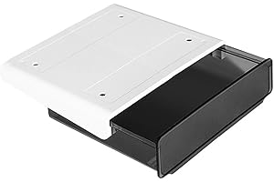 HILEYU Organizer per cassetti sotto la scrivania,Vassoio Portaoggetti sotto La Scrivania Cassetto organizer per cassetti sotto il tavolo per ufficio autoadesivo sotto il vassoio della scrivania Black