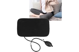 Honiwu Tragbares aufblasbares Lendenwirbelstützkissen, verstellbares aufblasbares Rückenkissen, Bürostuhl, aufblasbares Lendenkissen, waschbares Reisekissen für Zuhause, Auto, Flugzeug 10.6x6.7 Zoll