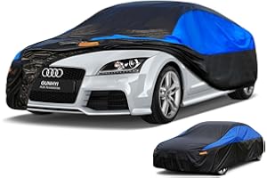 Gunhyi Bâche Voiture Exterieur Respirante et Étanche pour Tous Temps, Housse Voiture Protection Anti-UV Contre, la Poussière, Universelle pour Porsche 718 Cayman, Z4, 350Z(Longueur Jusqu'a 450 CM) 3M