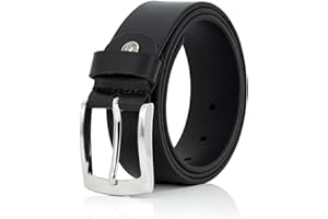 LINDENMANN Gürtel Herren Vollledergürtel aus Büffelleder, 40 mm breit, kürzbar, Gürtel, Ledergürtel, Jeans-Gürtel, XL, schwarz