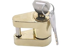 ASUDARO Blocco Gancio di Traino Auto Lucchetto accoppiatore rimorchio Giunti di accoppiamento per rimorchi 1/4 di pollice Nucleo del gancio con 2 chiavi per SUV Camion Rimorchi RVs Barche