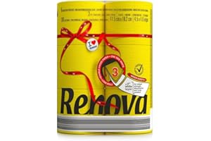 ASKON buntes, farbiges Toilettenpapier 12 Rollen - 3-lagig - Renova - weich - originell - Klopapier - blau grün rot beige orange pink rosa gelb Toilettenpapier (gelb)